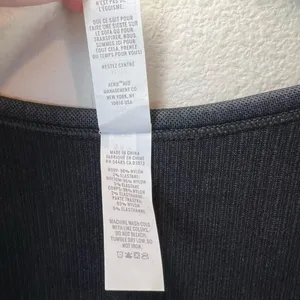 Offline By Aerie Seamless Cable Square Neck Ribbed Shirt Black Fall Sport NEW XL thumbnail 7