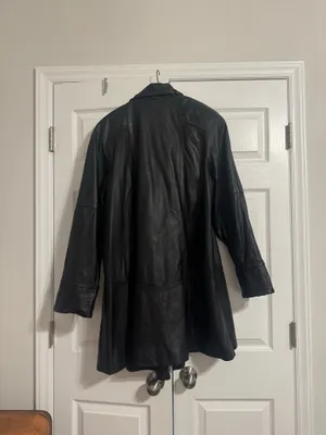 100% Leather Vintage Jacket Black Size L thumbnail 6