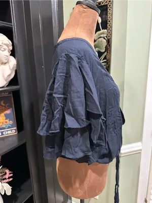 Free People Intimately “Call Me Later” Black Flutter‑Sleeve Bodysuit – Size Smal thumbnail 6