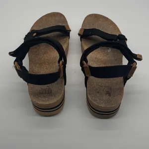 Reef Cushion Rem Hi Black Platform Strappy Cork Sandals Womens 9 thumbnail 4