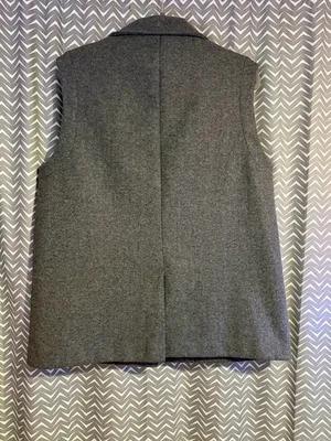 Zara | Gray Lapel Collar Vest, M/L thumbnail 6