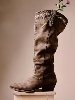 Free People Stitched-Up Western Boots in Brown NWOB thumbnail 1
