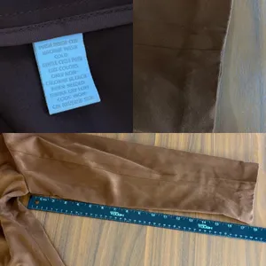 Vintage Charter Club Faux Suede Jacket M Sequin Collar Boho Revival Funky Chic thumbnail 7