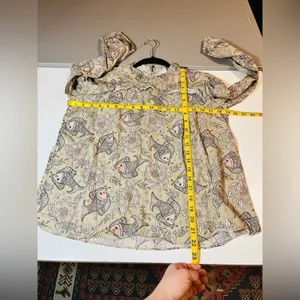 Anthropologie Let Me Be Maple Ruffled Blouse Romantic Fish Size 4 NWOT $138 thumbnail 5