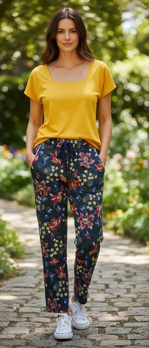 Daily Practice by Anthropologie Floral Print Lounge Pants thumbnail 1