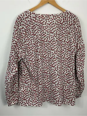 Boden Esme Floral Button Up Blouse Womens Size 16 thumbnail 4