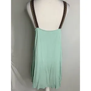 Umgee Sleeveless Mint Green Bead & Metallic Detail Short Shift Dress S thumbnail 8