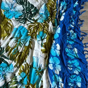 Floral print sarong Blue Size undefined thumbnail 2