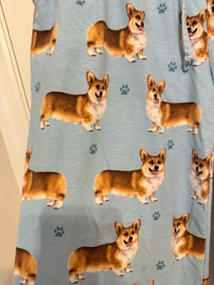 Comfies Welsh Corgi Unisex Cotton Blend Pajama Bottoms Size L thumbnail 3