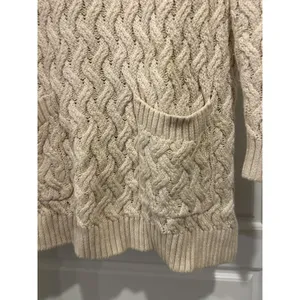 Jeanne Pierre Women Fisherman Cable Knit Cotton Sweater Large Cream Nautical thumbnail 5