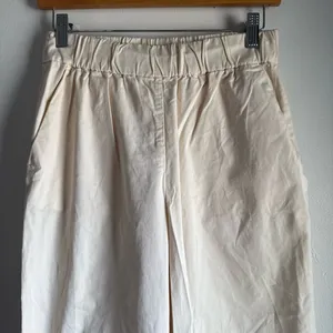 Everlane The Easy Pant Cotton Ivory Size Small thumbnail 4