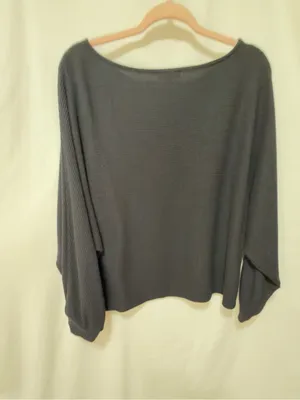 Express Ribbed Sweater Cropped Boat Neck Size L/XL thumbnail 7