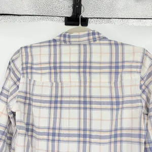 Abercrombie Fitch Plaid Flannel Womens Top Sz S Coastal Preppy Light Academia thumbnail 7