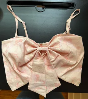 Urban Outfitters Bow Cropped Tank Top thumbnail 2