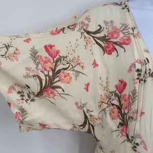Reformation Karen Kimono Midi Wrap Dress Leila Floral Tulip Size‎ XS Cream Pink thumbnail 15