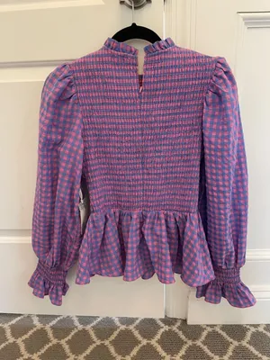 NEW WITH TAG HYACINTH HOUSE RUBY GINGHAM TOP XS! thumbnail 7