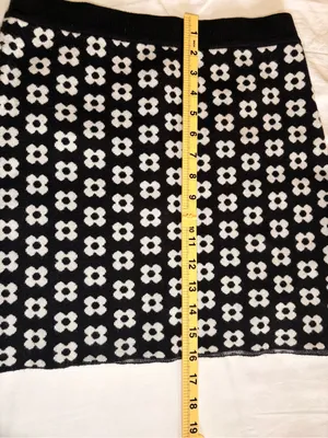 Princess Polly Adora Floral Knit Mini Skirt Black White Size 8 thumbnail 6