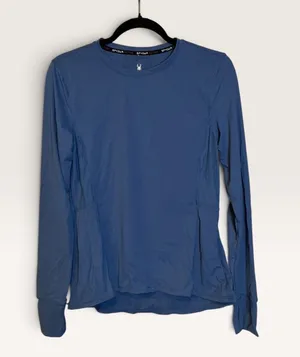 Spyder Active Long Sleeve Performance Shirt in Blue, Size M thumbnail 1