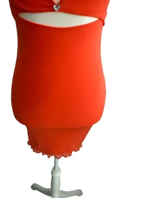 WHITE FOX Orange Bodycon Cutout Stretch Dress Size XS thumbnail 6