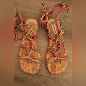 Steve Madden Women's Sensible Multi Ankle Rope Sandals Size 7 women’s thumbnail 3