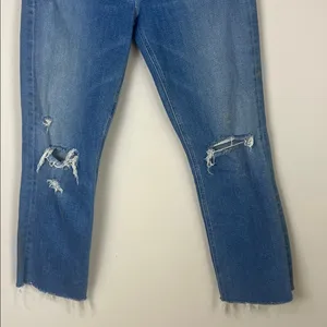 MOTHER The Tripper Ankle Fray Straight Leg Distressed Button Fly‎ Sz 27 thumbnail 4
