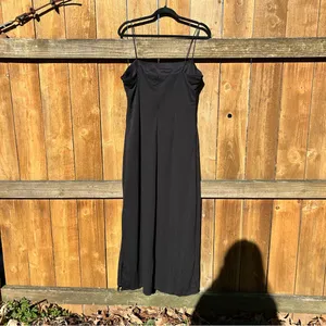 Vintage 90s/Y2K Goth Fairy Embellish 3D Flowers Spaghetti Strap Maxi Dress Sz 14 thumbnail 9