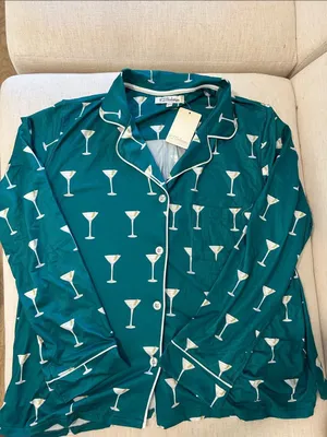 P.J. Salvage Women's Cloud Jersey 2-Piece Pj Set, Emerald, X-Large, Green. NWT thumbnail 5