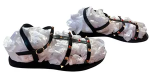 J Mark Studded Ankle Strap Sandals Black Size 8.5 thumbnail 1
