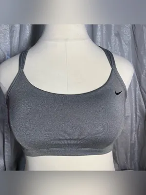 Nike Gray Double-Strap Low-Impact Sports Bra thumbnail 12