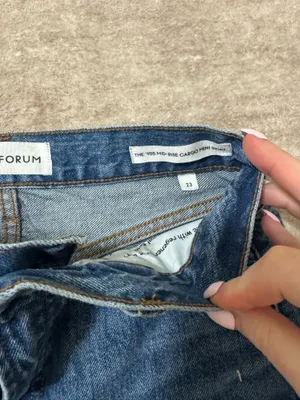 Aritzia denim forum cargo denim mini skirt size 23 thumbnail 3