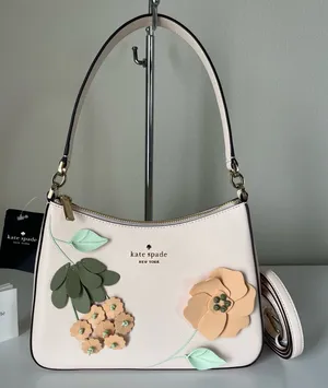 Kate Spade Margot Floral Applique Medium Shoulder Bag thumbnail 1