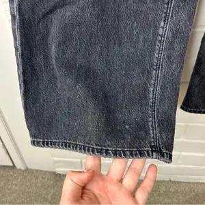 American Eagle Black Washed Denim Skater Jeans Size 4 Long thumbnail 9