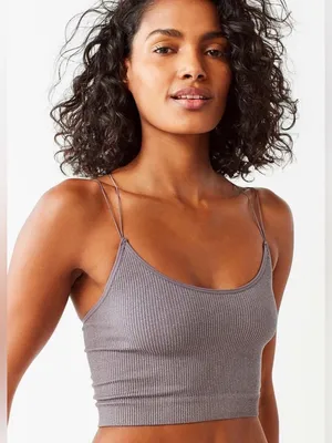 Urban Outfitters Out From Under Cindy Sparkle Seamless Cropped Tank Top thumbnail 1