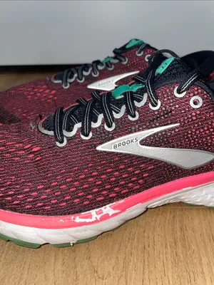 Brooks Ghost 11 Women's Running Sneakers Black & Pink with Teal Accents Size 8.5 thumbnail 12
