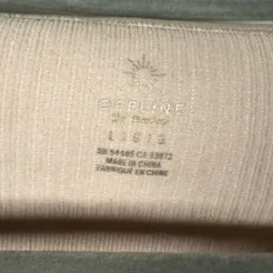 Offline by Aerie OG Groove Crop Top Tee in Neutral Blush Size Large thumbnail 4