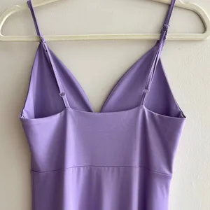 Amazon Lilac Purple Spandex Fitted Sweetheart Neckline Cocktail Dress with Slits, Medium thumbnail 10