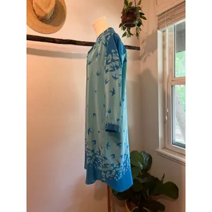 Amanda Uprichard Vintage 90s Bright Blue Soft Acrylic Knit Short Sleeve Sweater Top Size 14 / L thumbnail 5