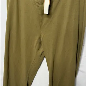 PINK NWT wide flare leg olive green leggings sz XXL thumbnail 3