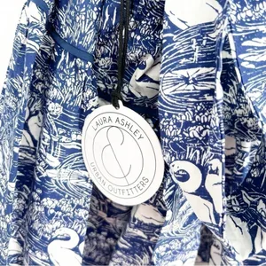 NWT Laura Ashley x Urban Outfitters Swan Puff Sleeve Mini Dress‎ XS Cottagecore thumbnail 8
