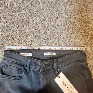 VIGOSS Stevie Crop Straight Jeans Dark Wash‎ Distressed Flair Size 27 thumbnail 5