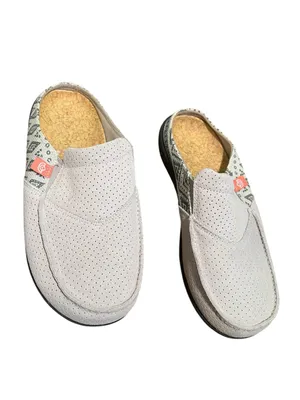 Spenco Women’s Size 8D Revitalign Orthotic Perforated Suede‎ Mules Siesta Tile thumbnail 2
