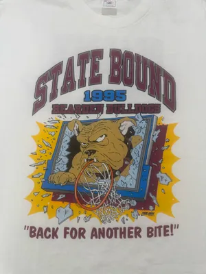 Vintage 1995 Bearden Bulldogs State Bound Basketball T Shirt XL USA Double Sided thumbnail 2