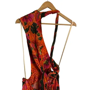 Farm Rio Blooming Garden Floral Print One Shoulder Cut Out Cocktail Maxi Dress M thumbnail 11