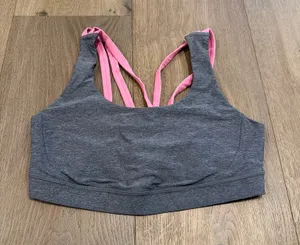 Lululemon Sports Bra Grey & Pink thumbnail 1