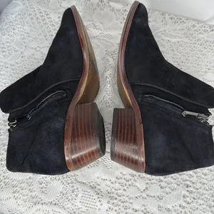 Sam Edelman Petty leather black heeled ankle boots booties sz 6.5 thumbnail 6
