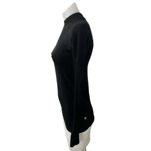 Lululemon Black Wool Long Sleeve Slim Yoga Gym Athletic Activewear T-Shirt Top S thumbnail 3
