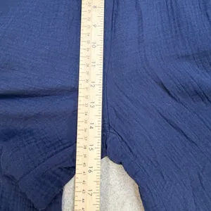 Avah Gauze Wide Leg Pants Women S Blue Boho Coastal Grandma Beachy Gauze Ankle thumbnail 8