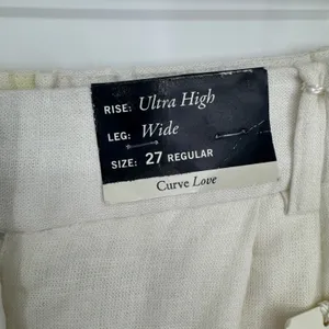 Abercrombie & Fitch Sloane Tailored Pant 27 Cream Linen Blend Quiet Luxury thumbnail 13