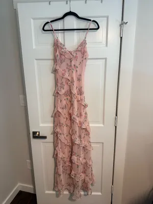B Darlin Sleeveless Asymmetrical Ruffled Floral Dress thumbnail 5