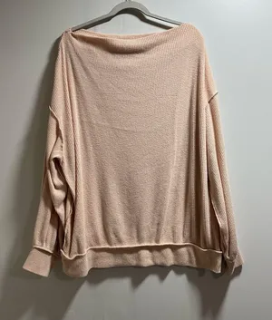 We The Free Peach Off-the-Shoulder Sweater thumbnail 1